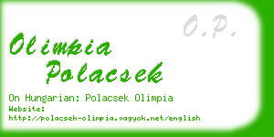 olimpia polacsek business card